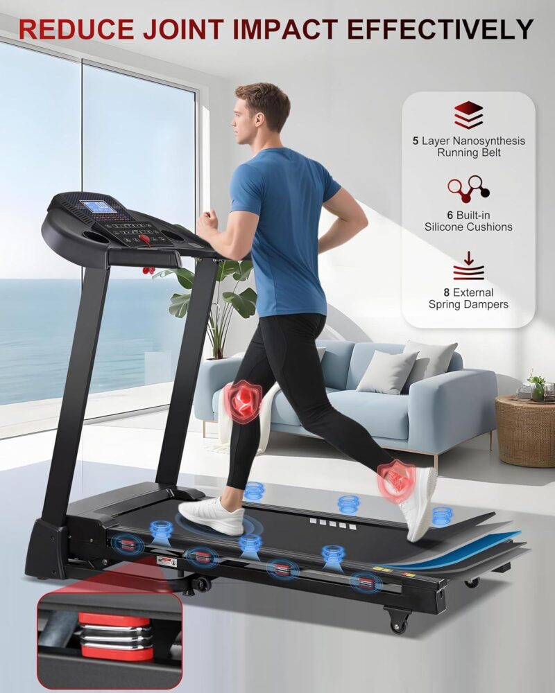 ECHANFIT Treadmill with 15% Auto Incline, Folding Treadmill for Home, 0 ...